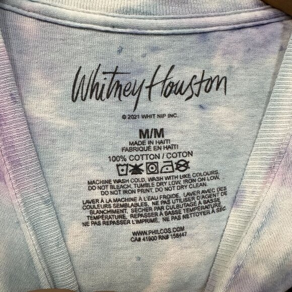 Whitney Houston I wanna Dance With Someone Tie Dye Tee Med - Picture 4 of 4